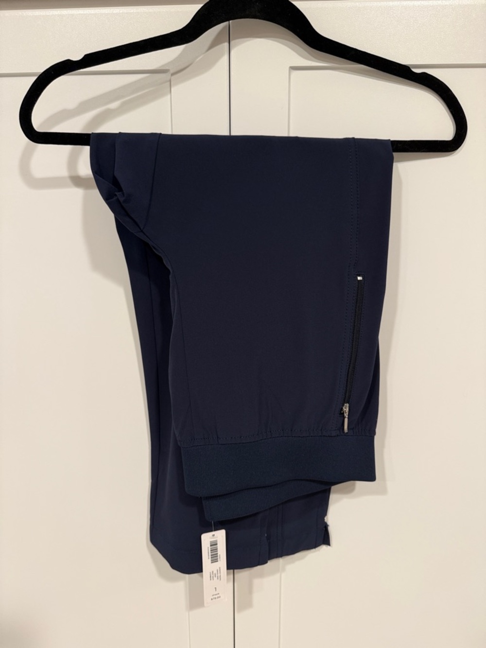 Chico's Navy Athletic Zip Pocket Joggers